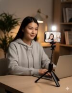 Selfie Stick Extensible 70cm con Trípode y Luz LED - Imagen 2