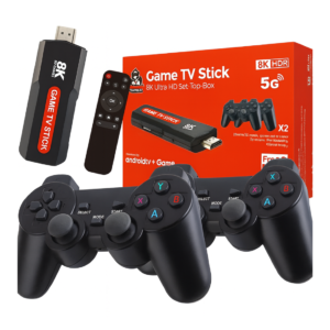 Game TV Stick 8K HDR 5G con Android TV y 2 Controles - Entretenimiento Ilimitado
